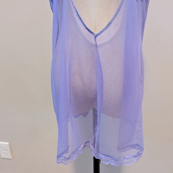 Vintage Y2K Victoria's Secret Sheer Lavender Slip Dress Lingerie - Picture 7 of 11